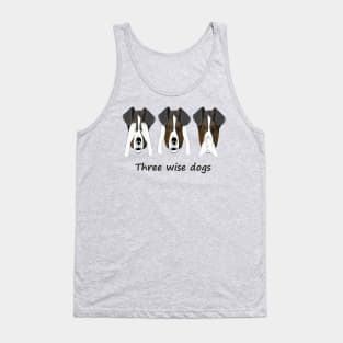 Three wise dogs Three wise monkeys see no evil, hear no evil, speak no evil Japanese Tank Top